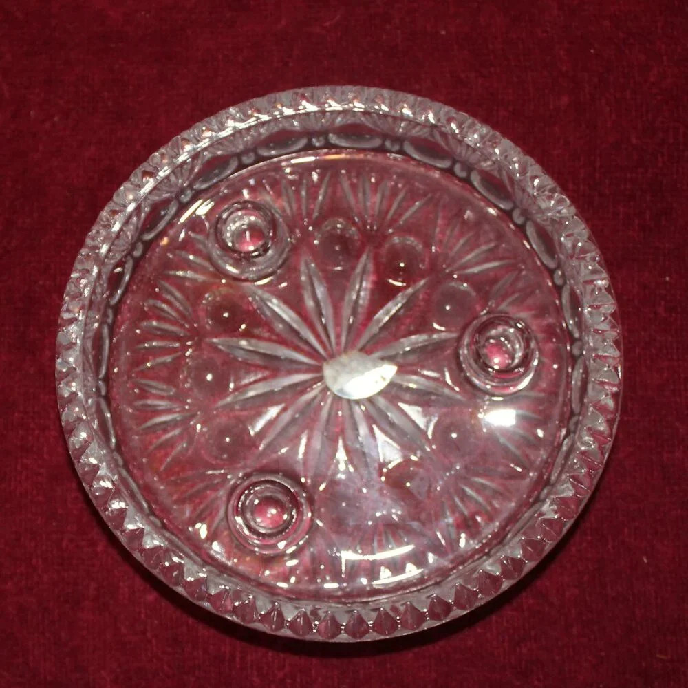 Vintage Princess House #830 Full Lead Crystal 3 Taper Candle Holder 6”x1.5